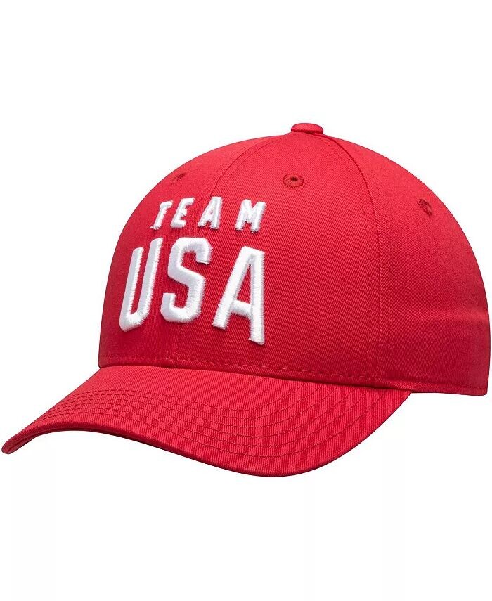 

Big Boys Red Team USA с новым логотипом, однотонная структурированная регулируемая кепка Snapback Outerstuff, красный