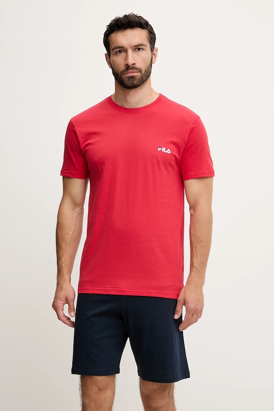 

Хлопковая пижама Fila, красный