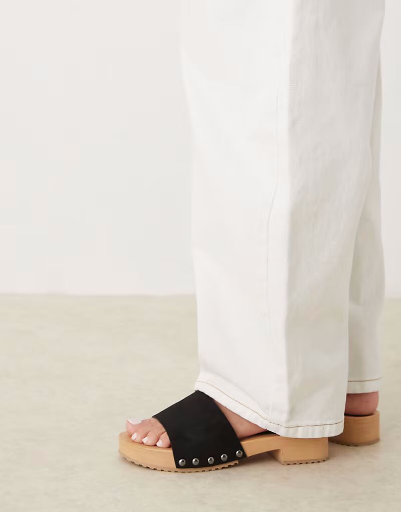 ASOS DESIGN Любимые замшевые мюли черного цвета