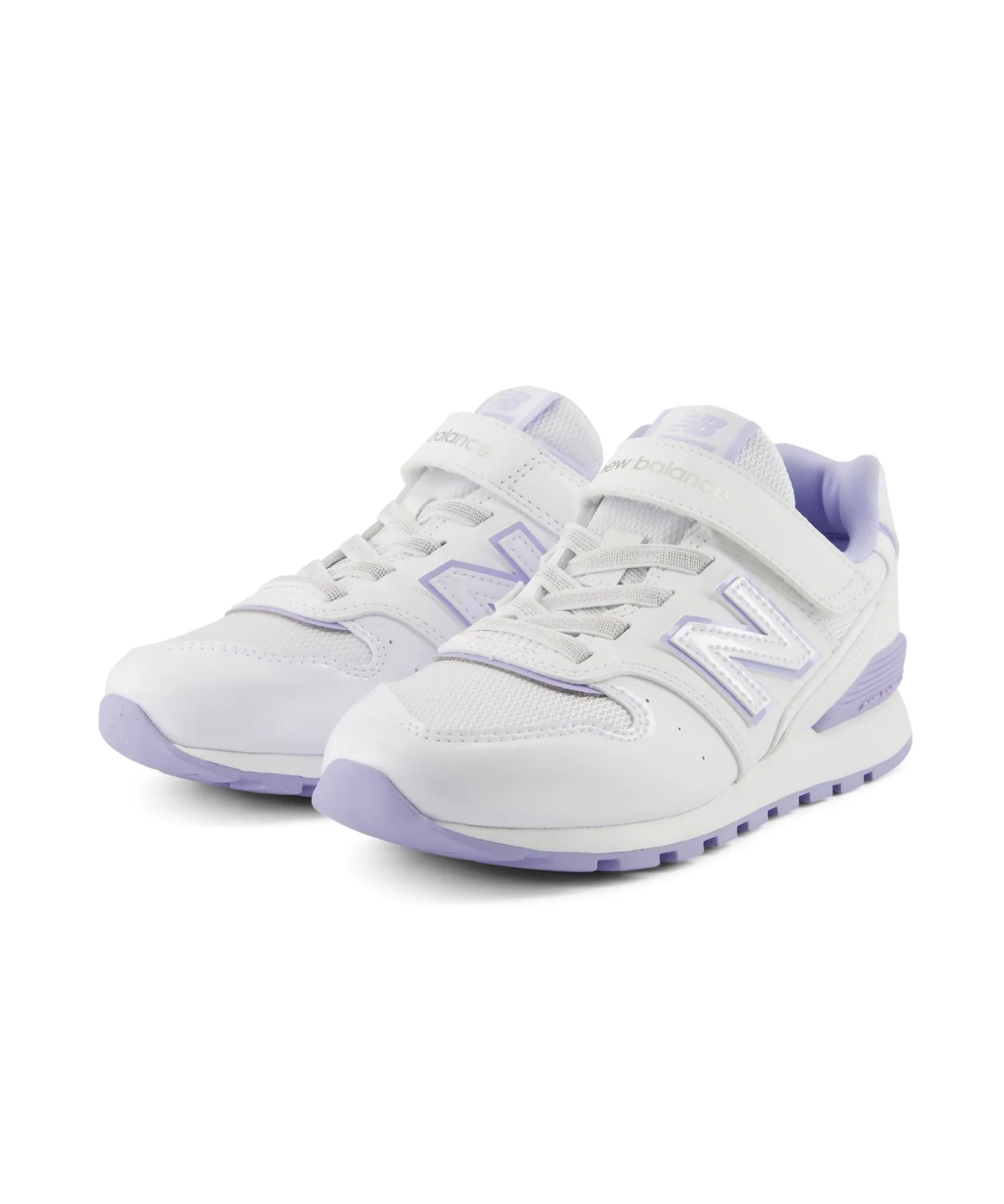 Детские кроссовки на липучках 996 Bungee with Top Strap New Balance чёрно-фиолетовые — фото 2