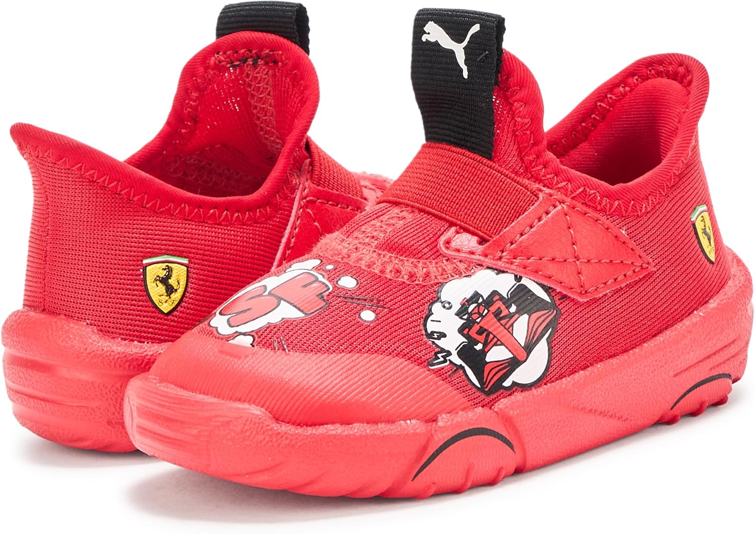 Кроссовки Puma для детей и подростков Scuderia Ferrari без шнурков, Rosso Corsa Ah25 — фото 3