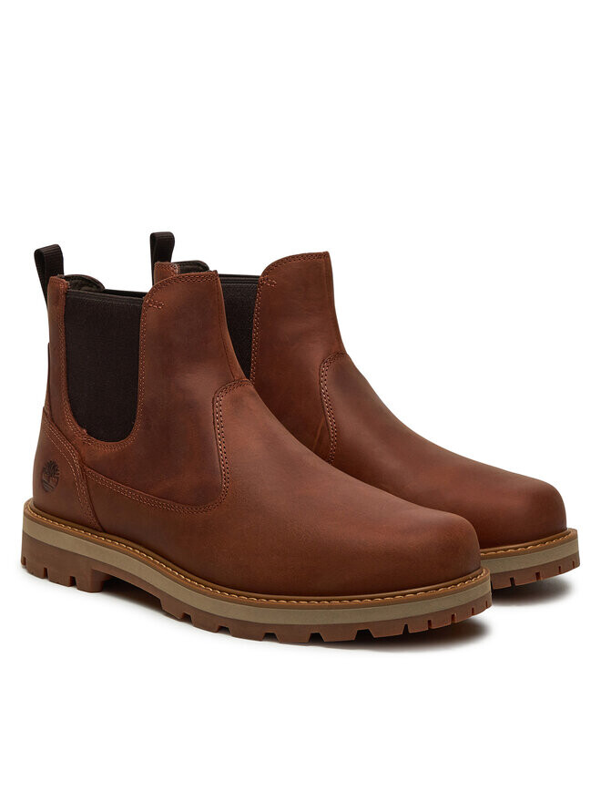 Мужские ботинки Timberland классические однотонные, коричневый — фото 2
