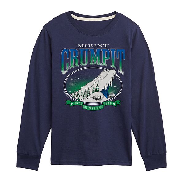 

Футболка с длинным рукавом Dr Seuss The Grinch Mount Crumpit для мальчиков 8-20 Licensed Character, Navy