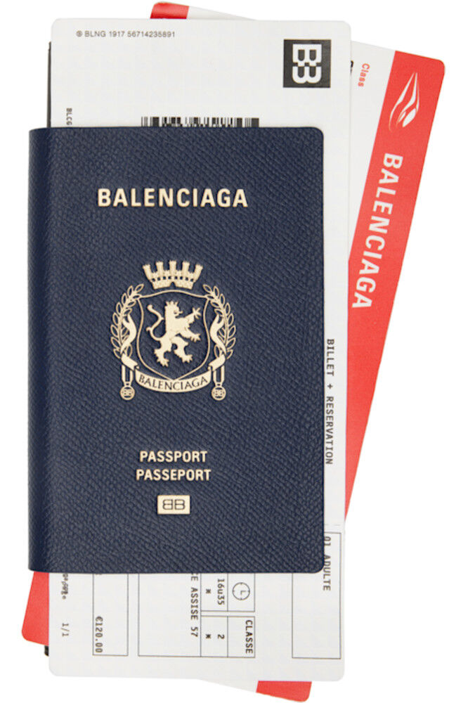 

Длинный кошелек Navy Passport для 2 билетов Balenciaga