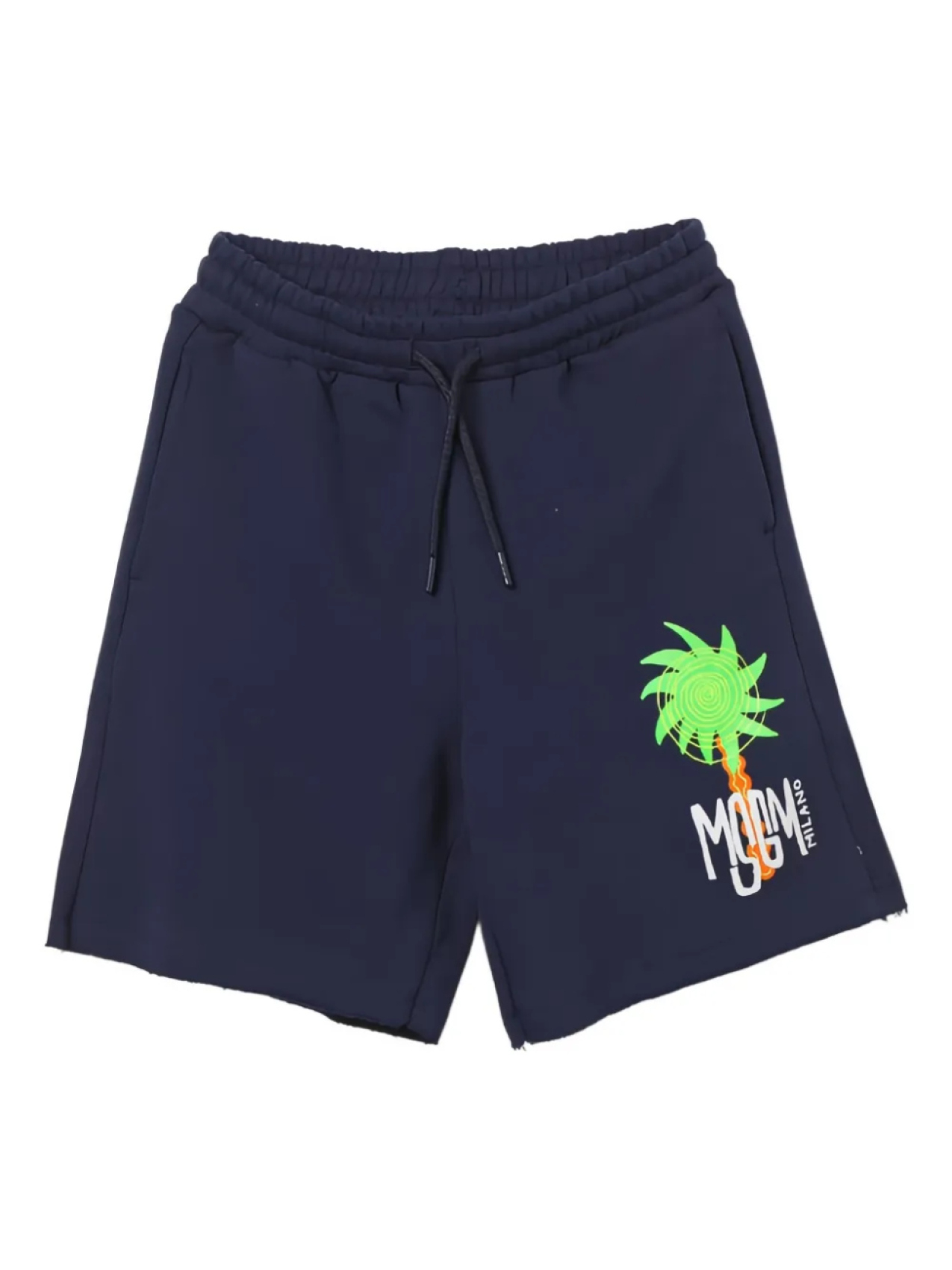 

Детские шорты с принтом MSGM MSGM Kids, синий