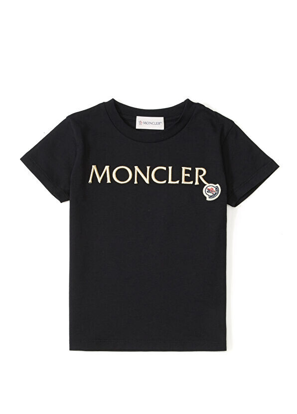 Футболка для девочки с логотипом Moncler, черный