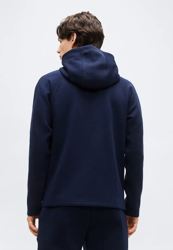 Куртка с капюшоном, классическая толстовка на молнии Lacoste Sport, Navy Blue — фото 3