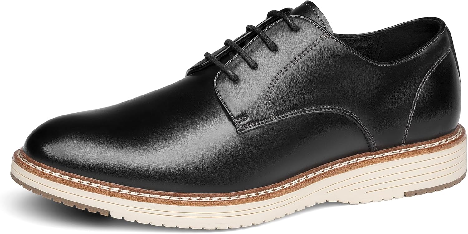 

Мужские повседневные туфли Bruno Marc Crossflex, деловые формальные оксфорды-кеды, черный