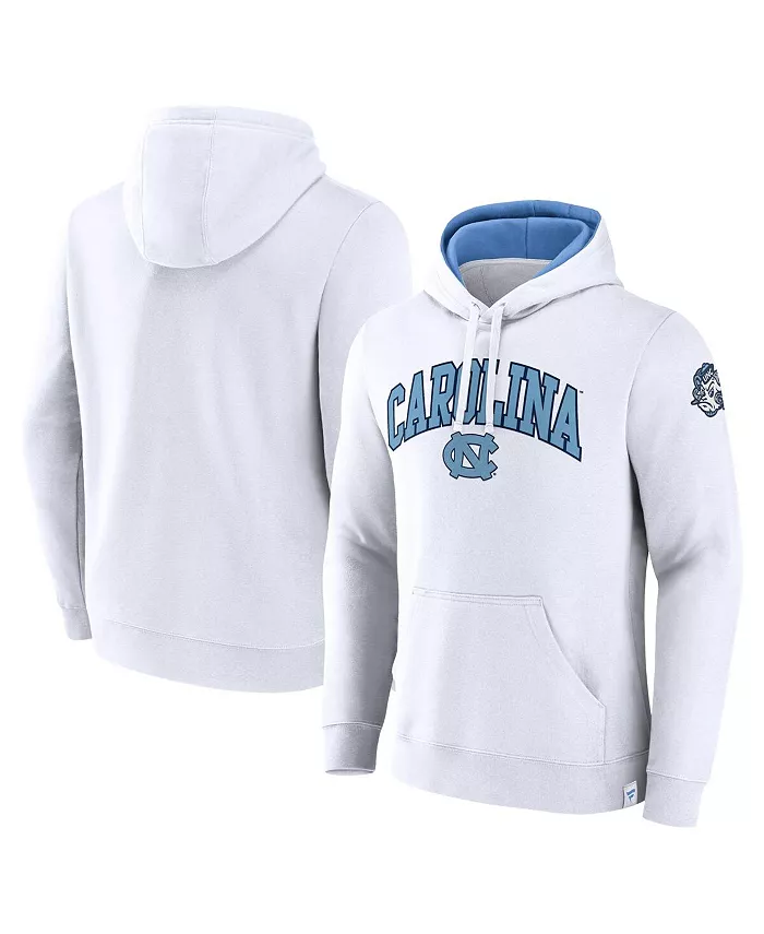 

Мужская толстовка с капюшоном North Carolina Tar Heels Arch Logo Fanatics, белый