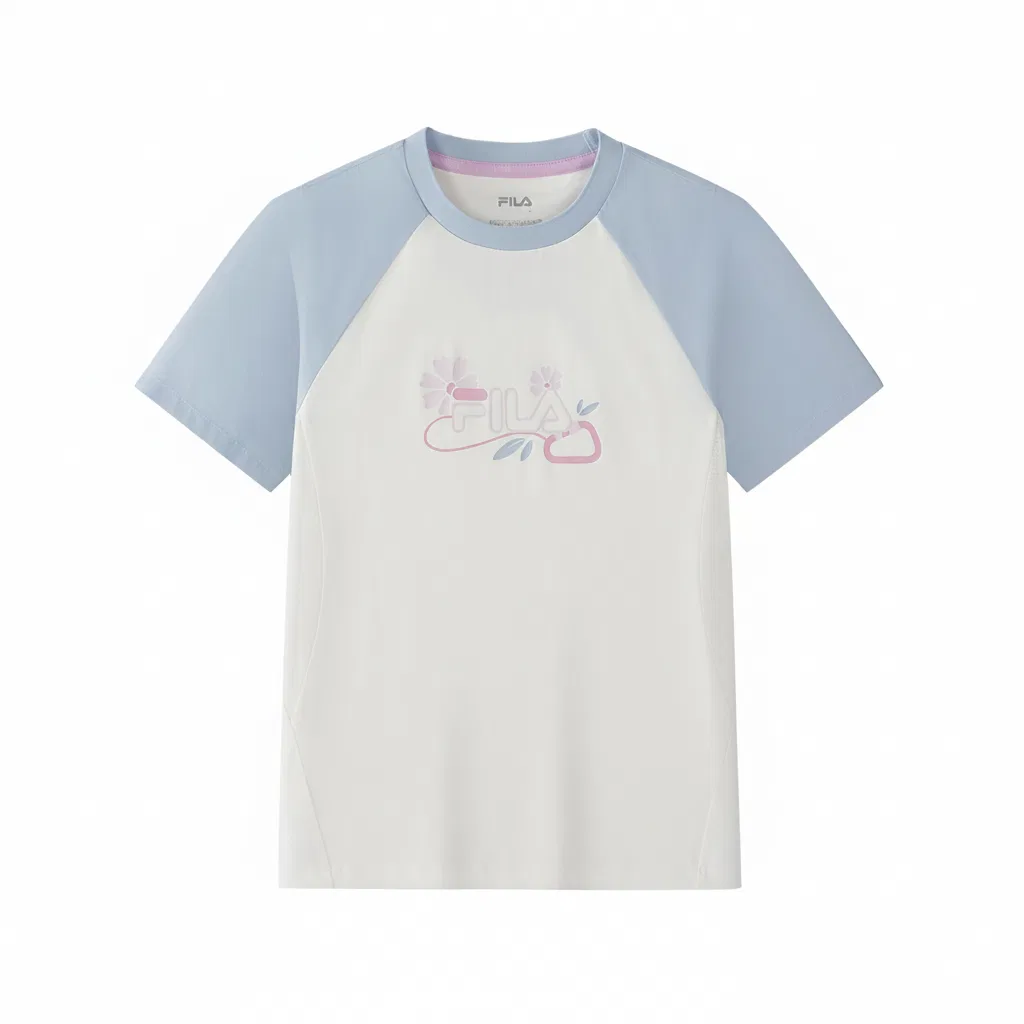 Футболка с круглым вырезом FILA KIDS Cloud White
