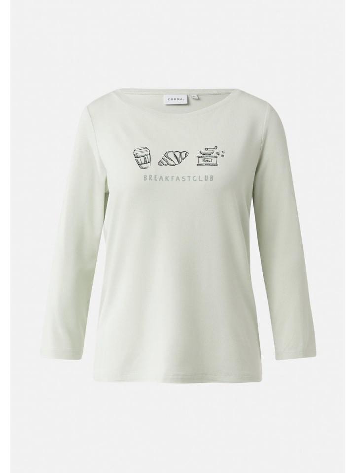 

Comma Футболка 61D1_светло-бирюзового цвета, Зеленый, Comma Футболка 61D1_светло-бирюзового цвета