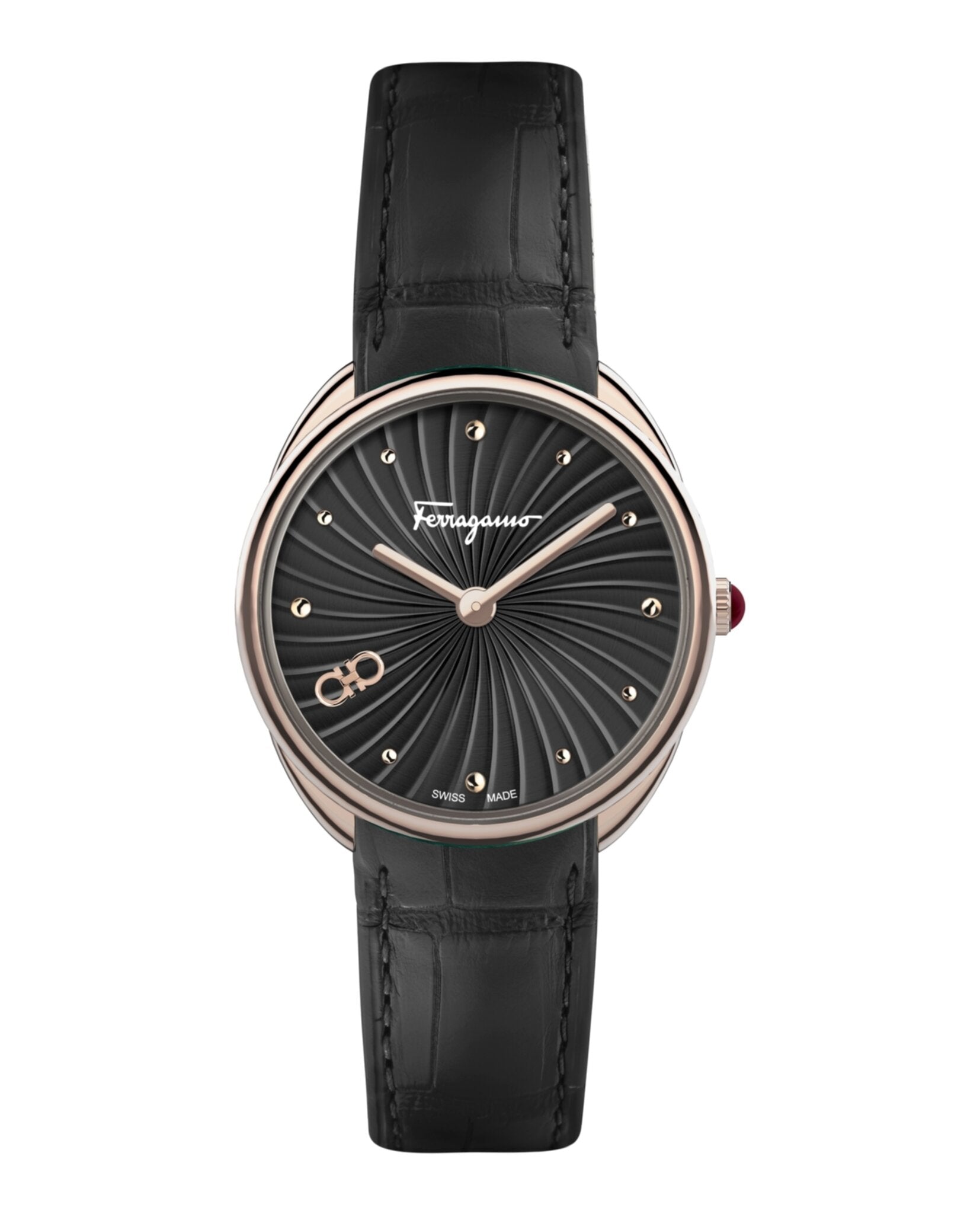 

Часы Cuir Salvatore Ferragamo, черный/розовый/черный