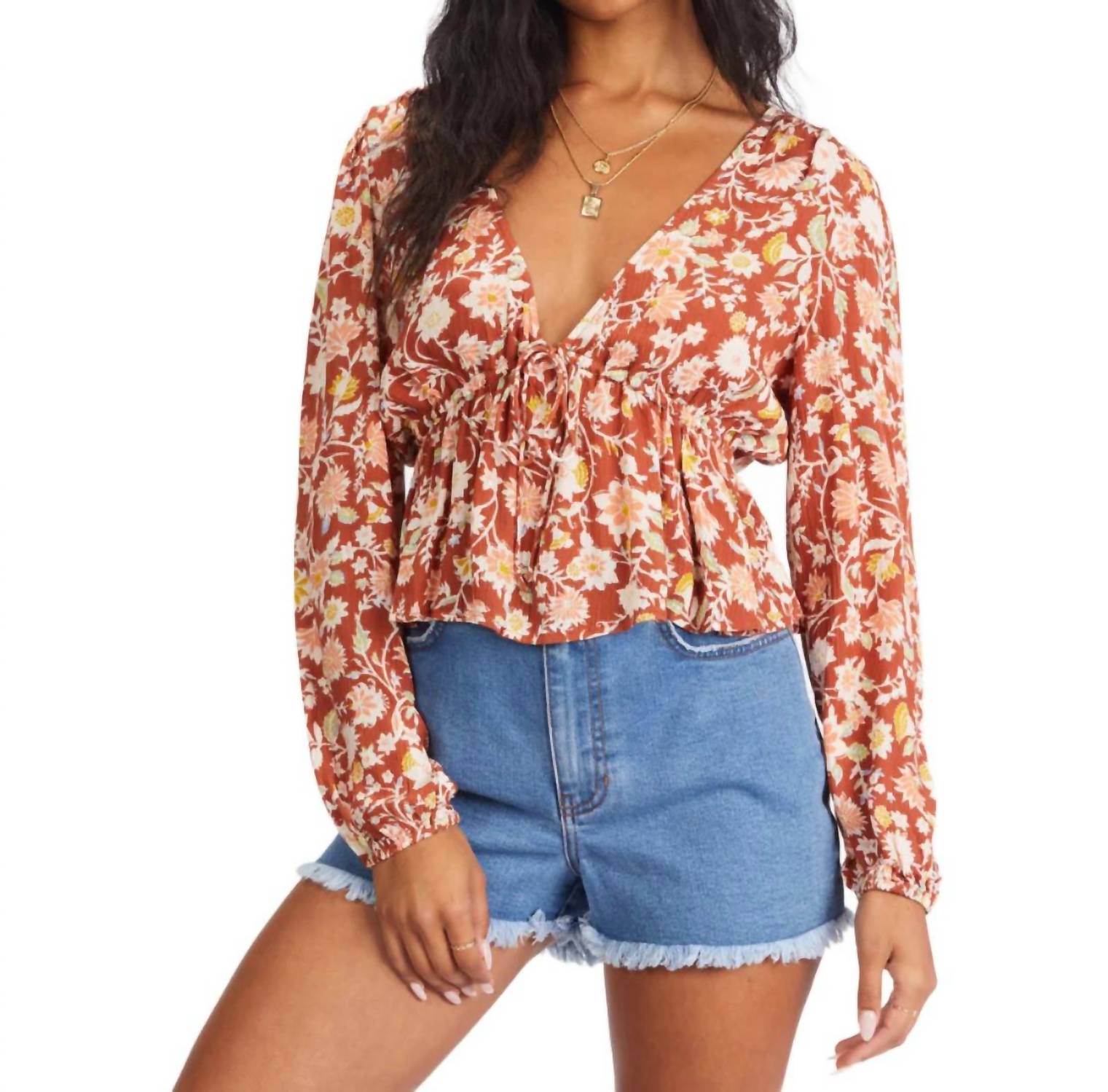 

Топ женский Billabong, цвет red clay