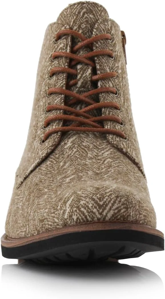 

Мужские ботинки Polar Fox до щиколотки | Повседневная модная коллекция на шнуровке | Модели с носком типа кап и без носка, коричневый