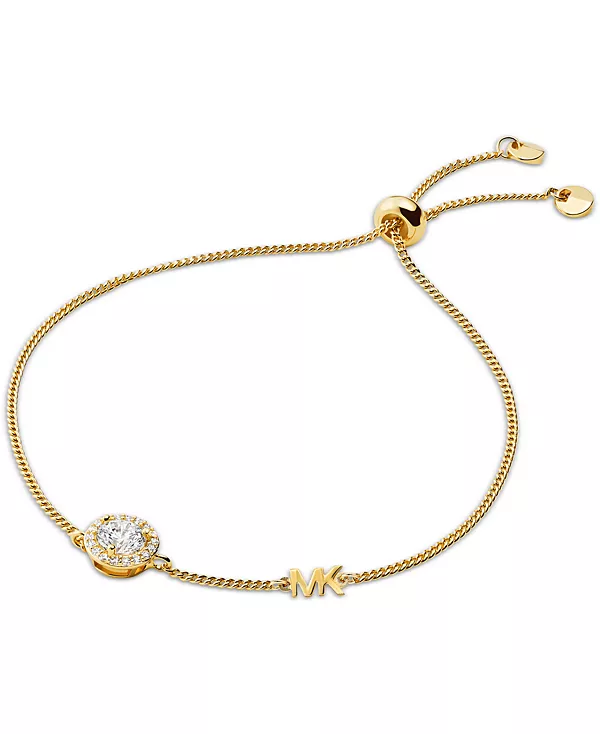 

Браслет-Слайдер из стерлингового серебра с кубическим цирконием Michael Kors, gold