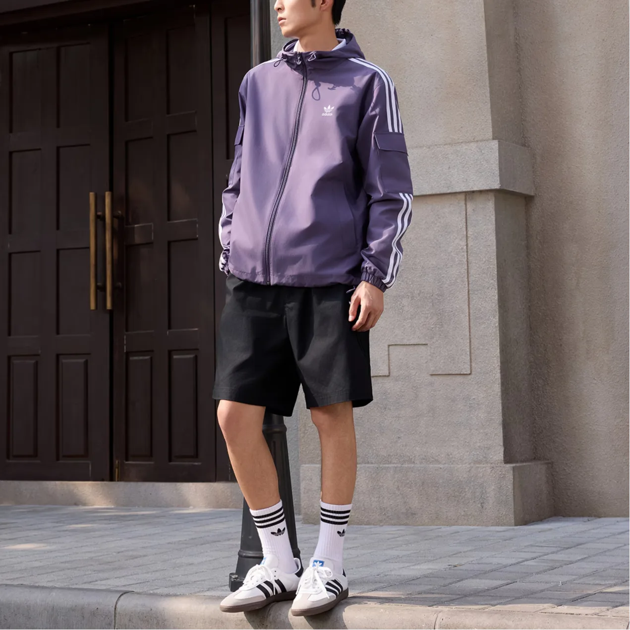 Куртка Stag Track унисекс Adidas Originals, темно-фиолетовый — фото 4