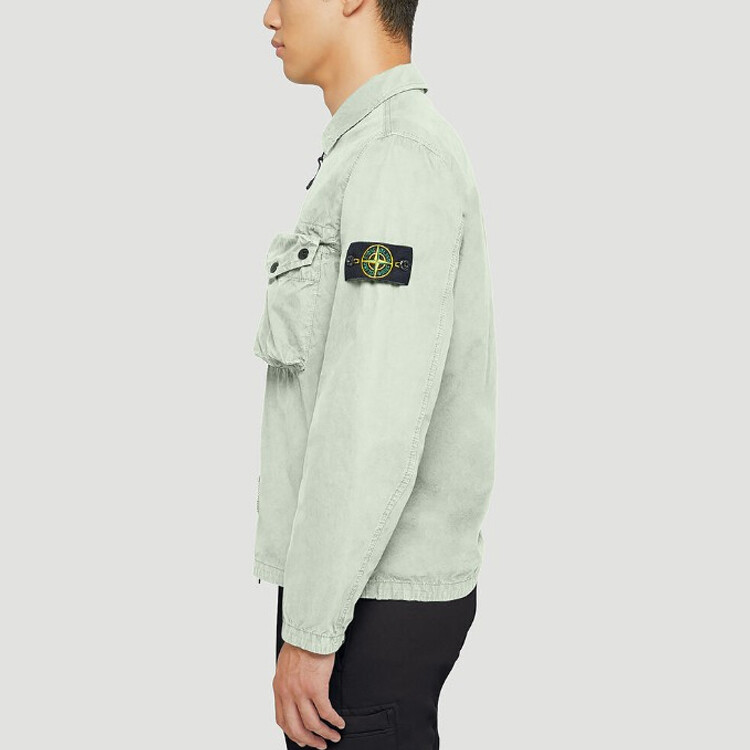 Куртка мужская светло-зеленая Stone Island, светло-зеленый — фото 4