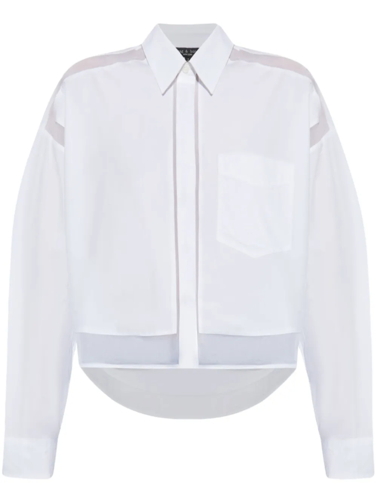 

Рубашка с панелями из ткани rag & bone, белый