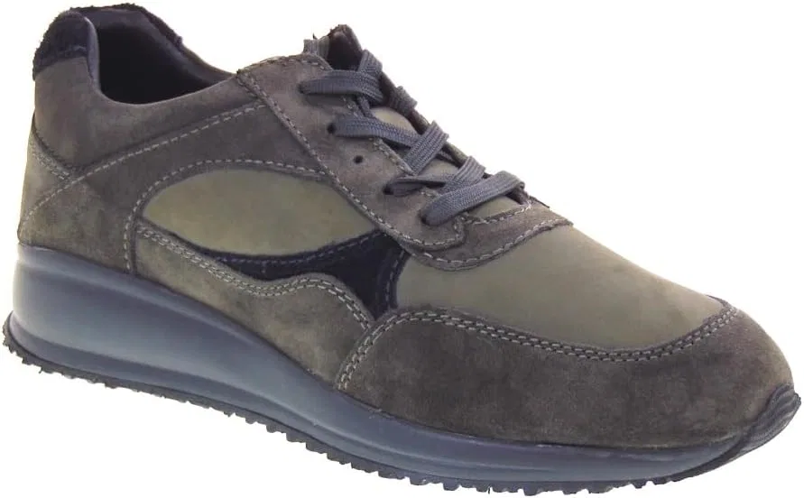 Кроссовки Valleverde 36874 Men's Shoelaces in Suede Grey or Blue Model Casual A Comfortable Shoe Suitable for All Occasions Autumn/Winter 2022
