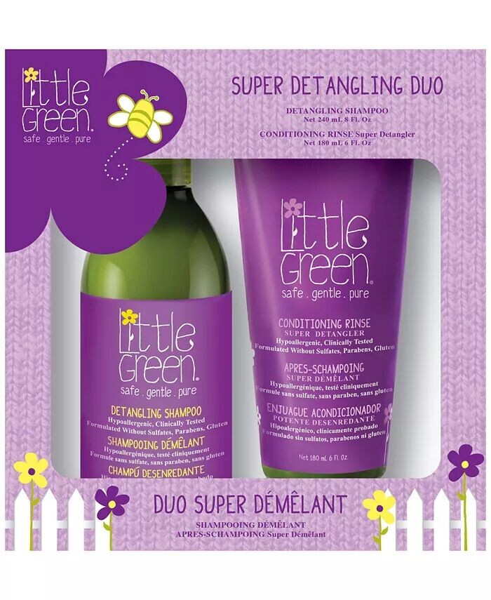 

Набор Kids Super Detangling Duo, 2 шт. по 14 унций Little Green