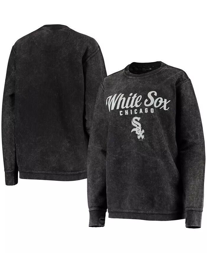 

Женский черный удобный вельветовый пуловер Chicago White Sox свитшот G-Iii 4Her By Carl Banks