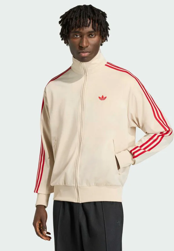Толстовка firebird tt на молнии Adidas Originals, Crystal Linen Better Scarlet