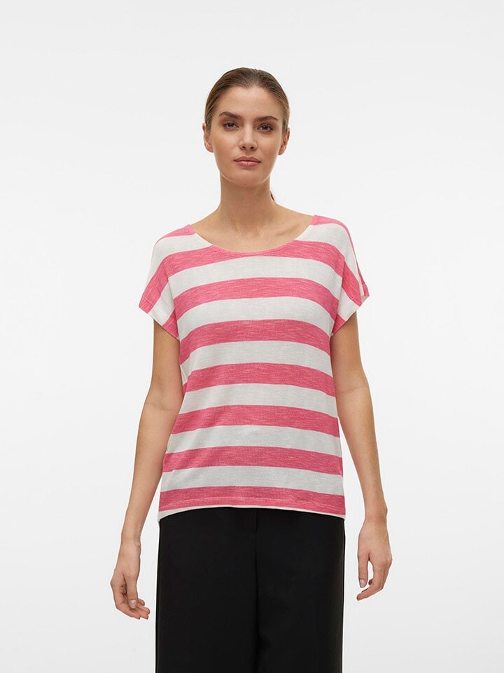 

Футболка Vero Moda, цвет weiß/pink