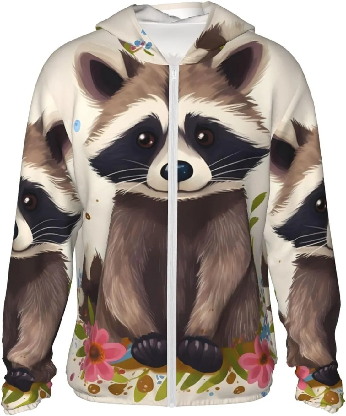 

Raccoon Unisex солнцезащитный худи UPF 50+ с длинным рукавом GDSHJKLW