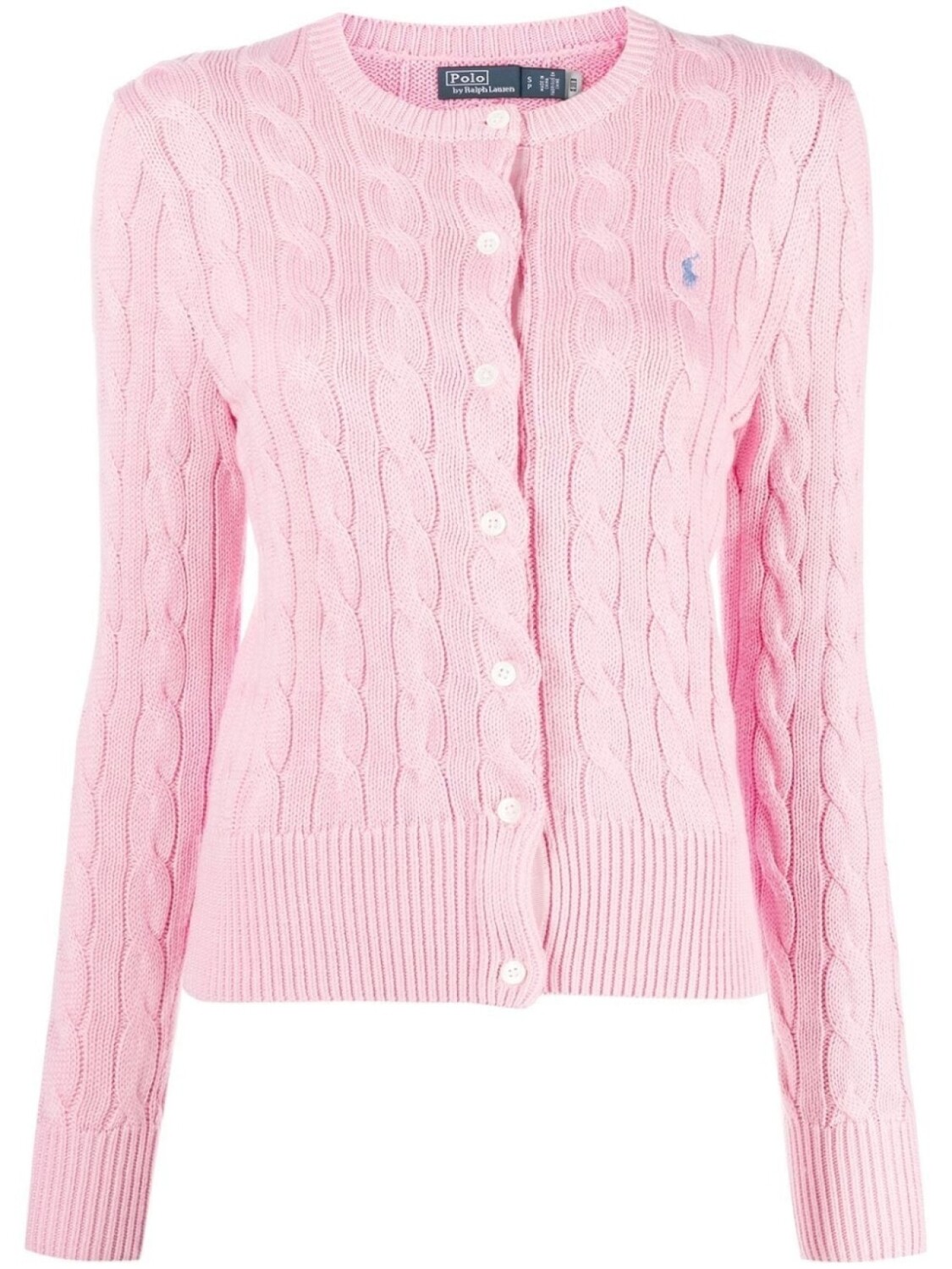 

Polo Ralph Lauren кардиган Polo Pony фактурной вязки, розовый