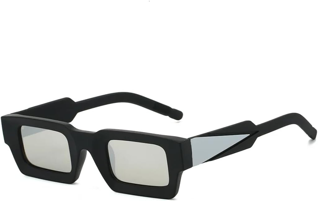 

Мужские солнцезащитные очки в стиле ретро для активного отдыха, модные солнцезащитные очки с градиентным зеркальным покрытием, защита от УФ-излучения UV400, женские двухцветные VFDHN, Black Silver Mirror