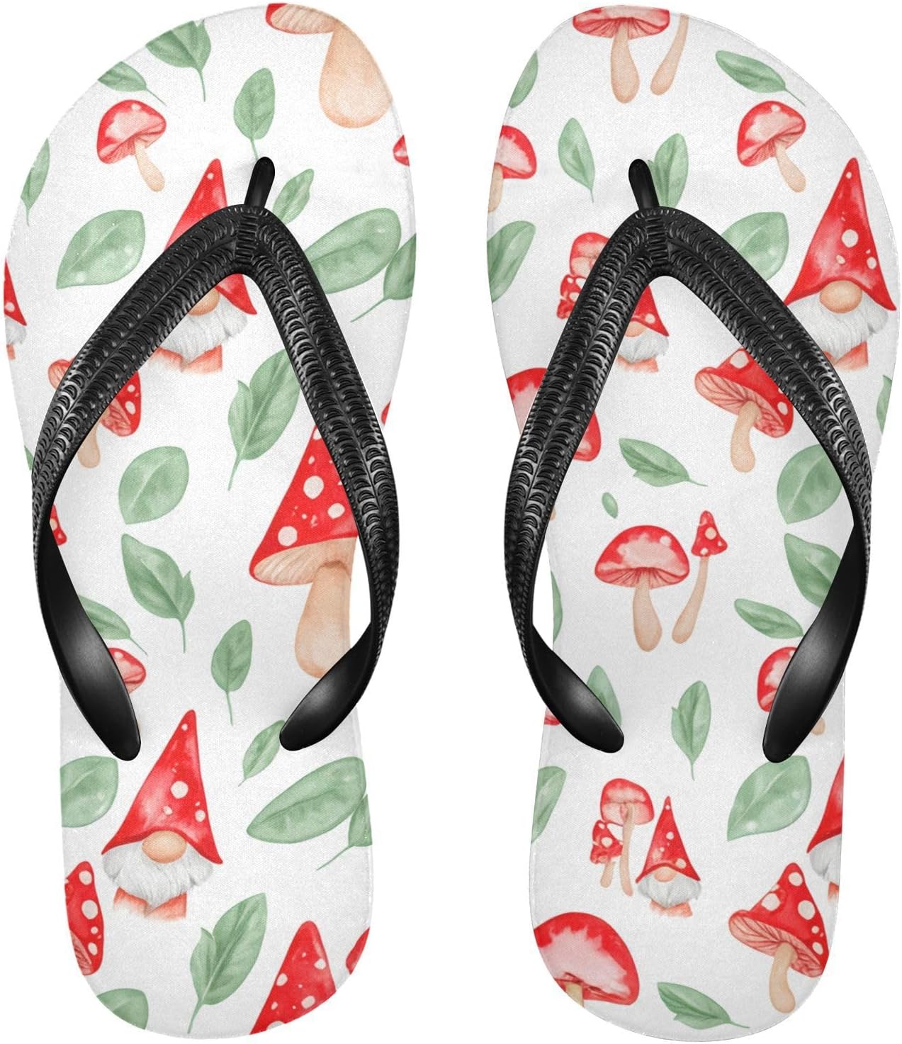 

Белые вьетнамки с гномом-грибом, пляжные шлепанцы, резиновые нескользящие летние тапочки для женщин и мужчин Sinestour