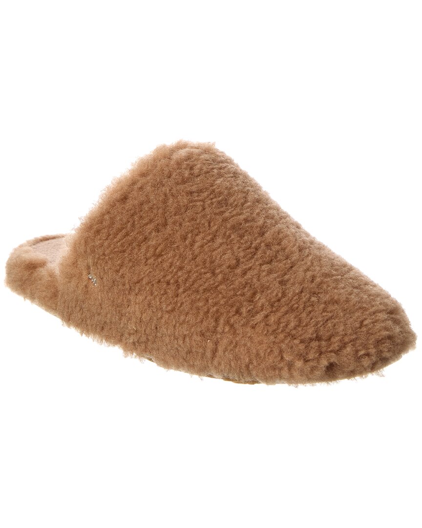 Мюли из овчины Max Mara Teddy, коричневый