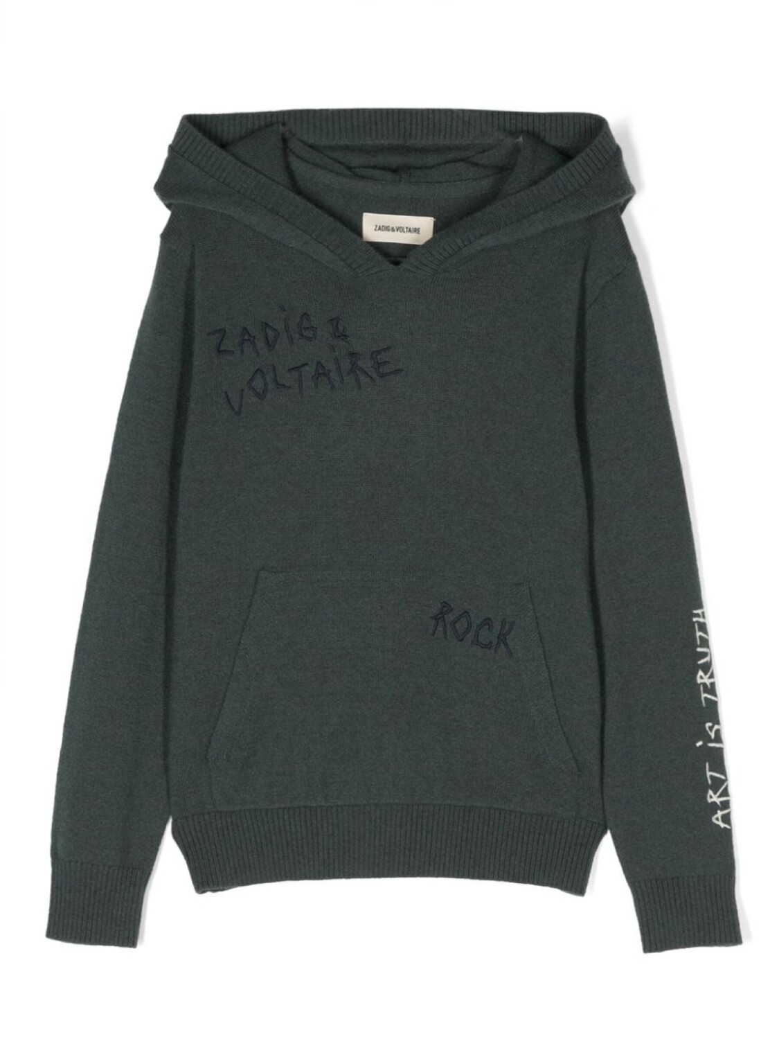 

Zadig & Voltaire Kids худи с вышитым логотипом, зеленый