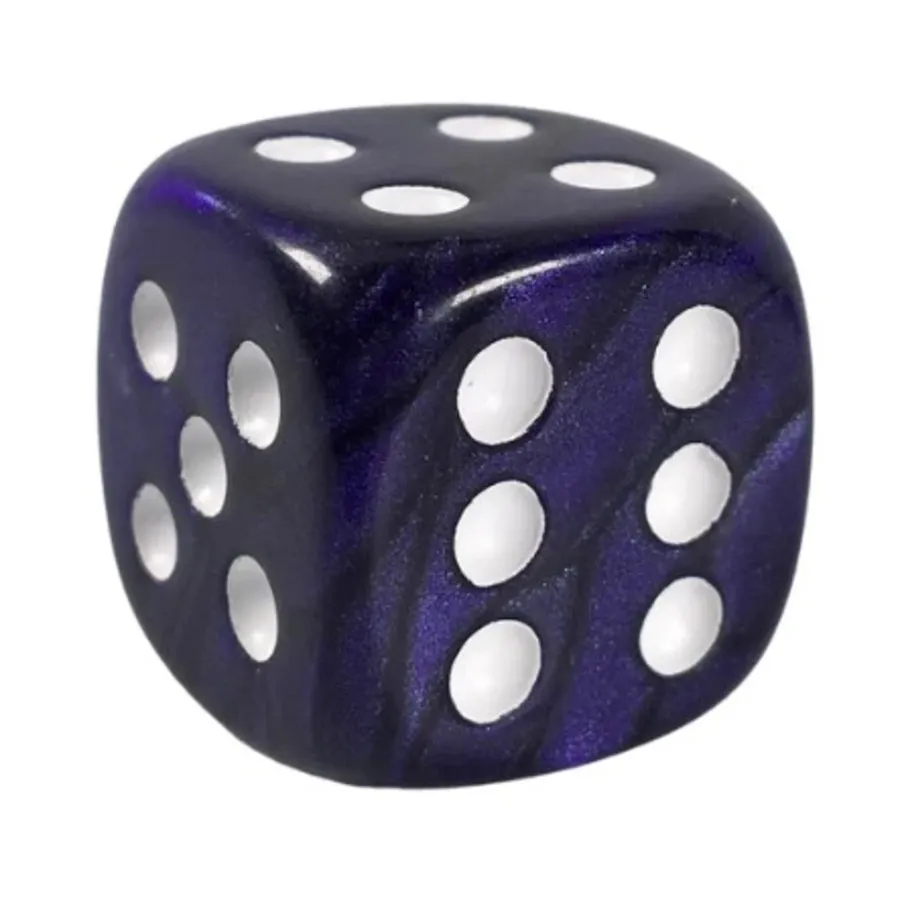 

d6 18 мм мраморно-фиолетовый с белым (12), Game Dice - Marble (Role 4 Initiative)