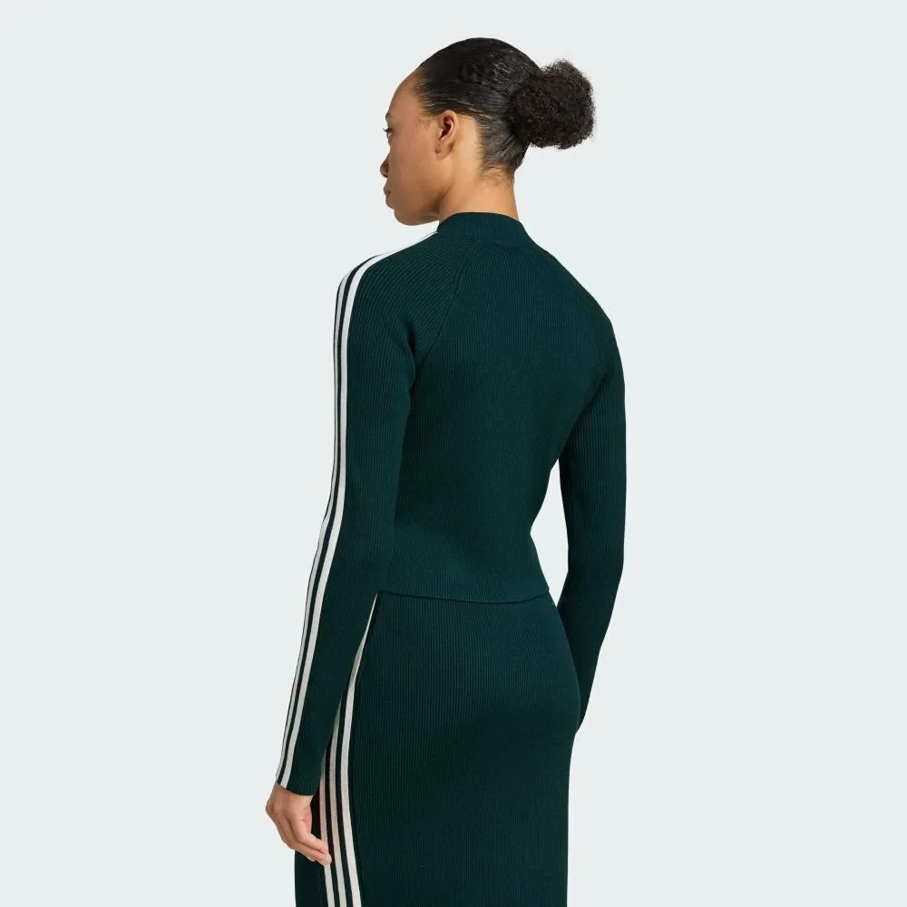 Спортивная футболка Adidas Adicolor Three Stripes Slim Knit, цвет Green — фото 2