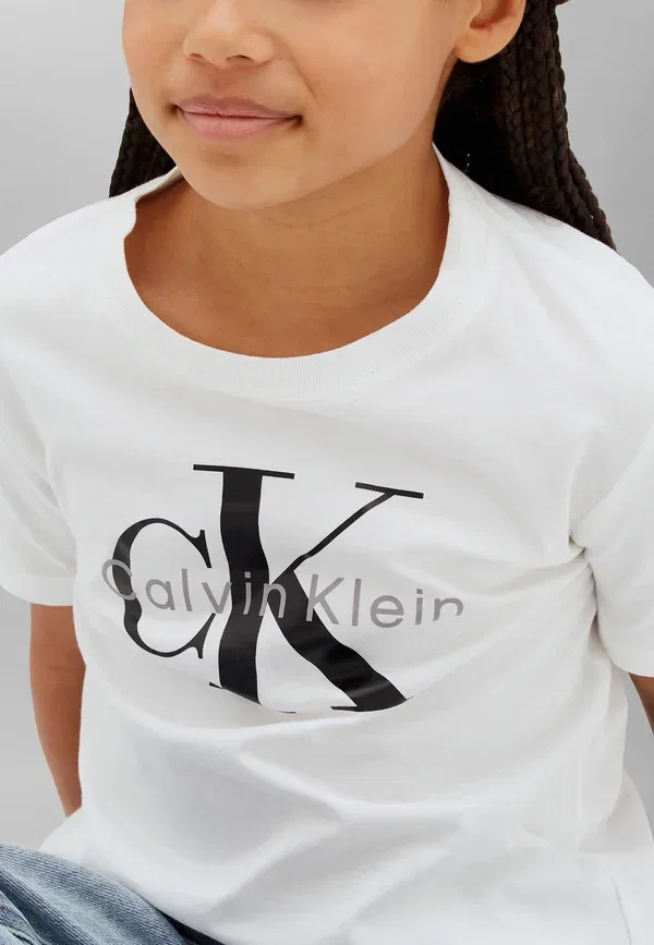 Футболка с принтом Calvin Klein Jeans, ярко-белый — фото 4