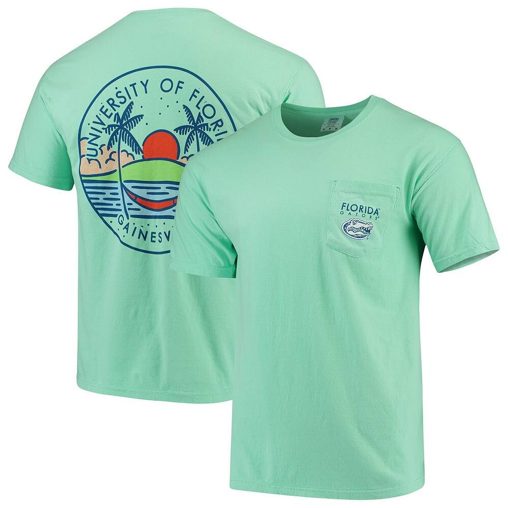 

Мужская мятно-зеленая футболка с карманами Florida Gators Circle Scene Comfort Color, цвет Fld Lt Gre