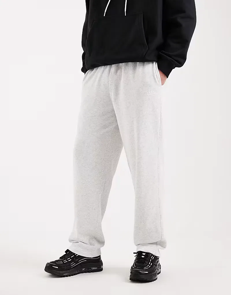 Спортивные брюки Nike Club French Terry с открытым низом, светло-серый