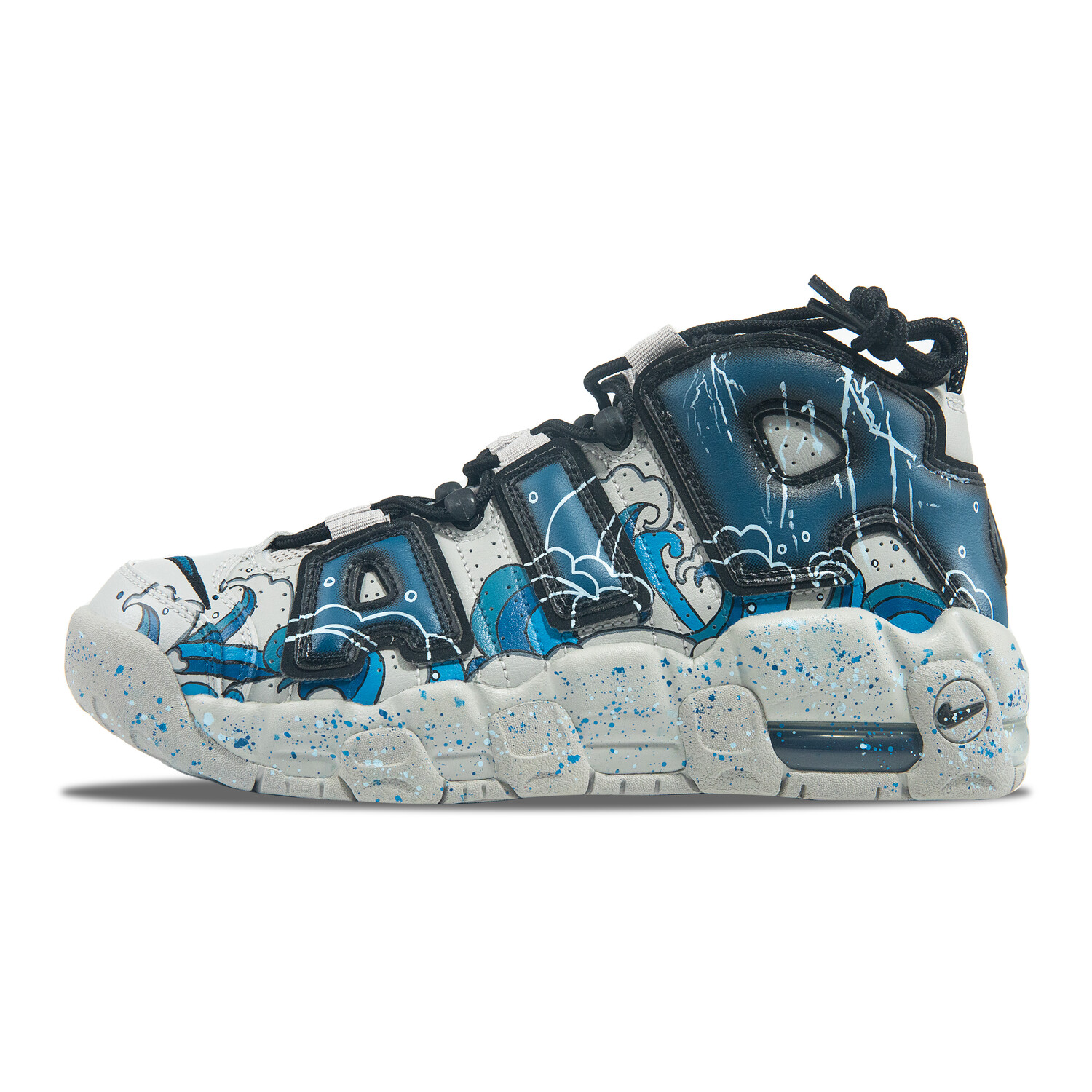 

Обувь для скейтбординга Air More Uptempo для детей, начальная школа Nike, серый