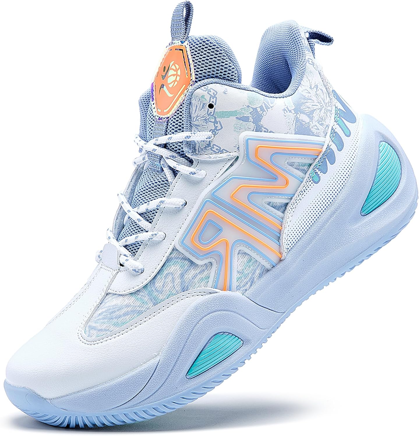 

Мужские баскетбольные кроссовки модные, дышащие, с противоскользящей подошвой, для бега и тренировок на свежем воздухе Kniaiwx, синий