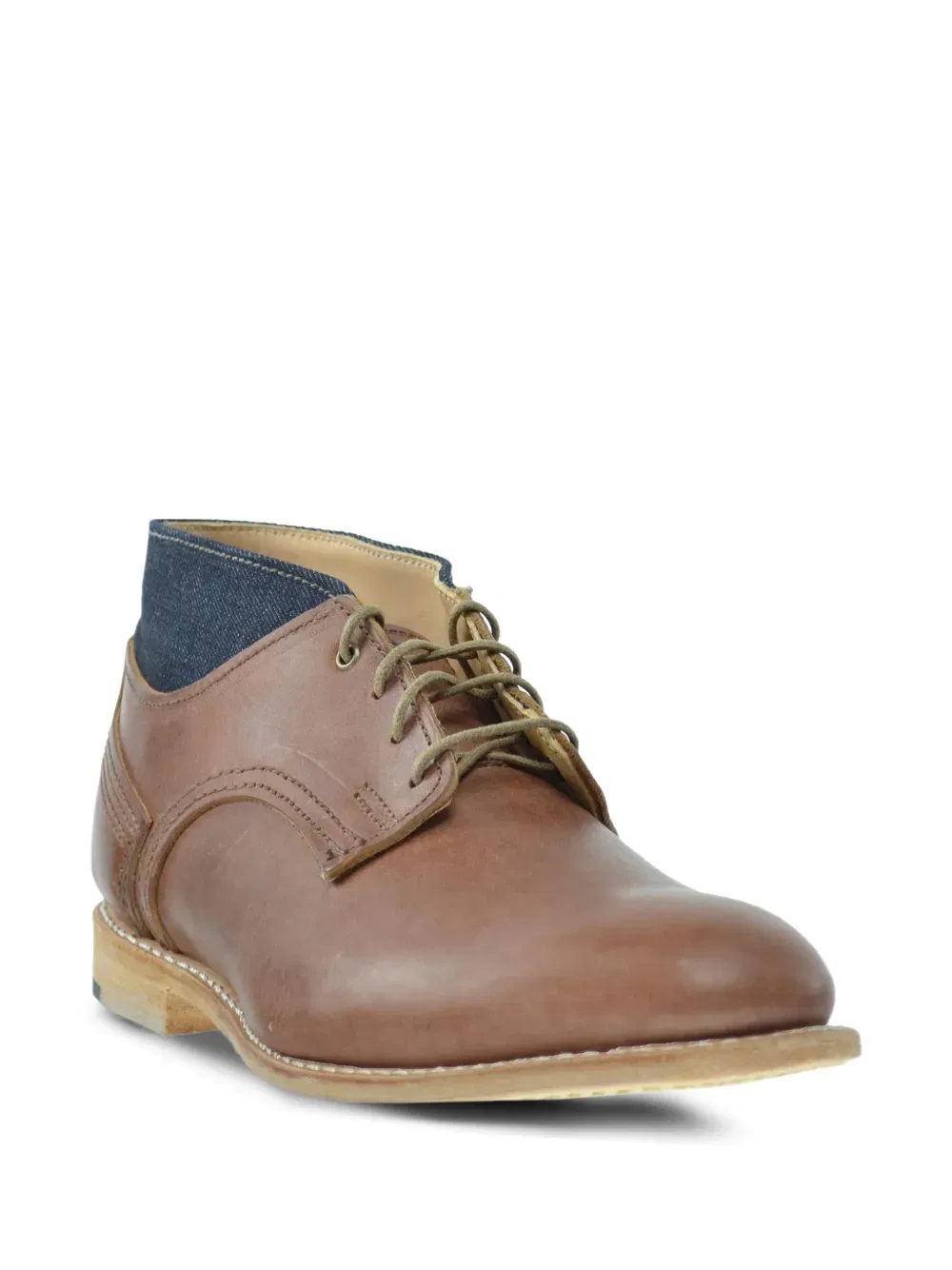 Джинсовые кожаные ботинки-чукка Timberland, коричневый — фото 2