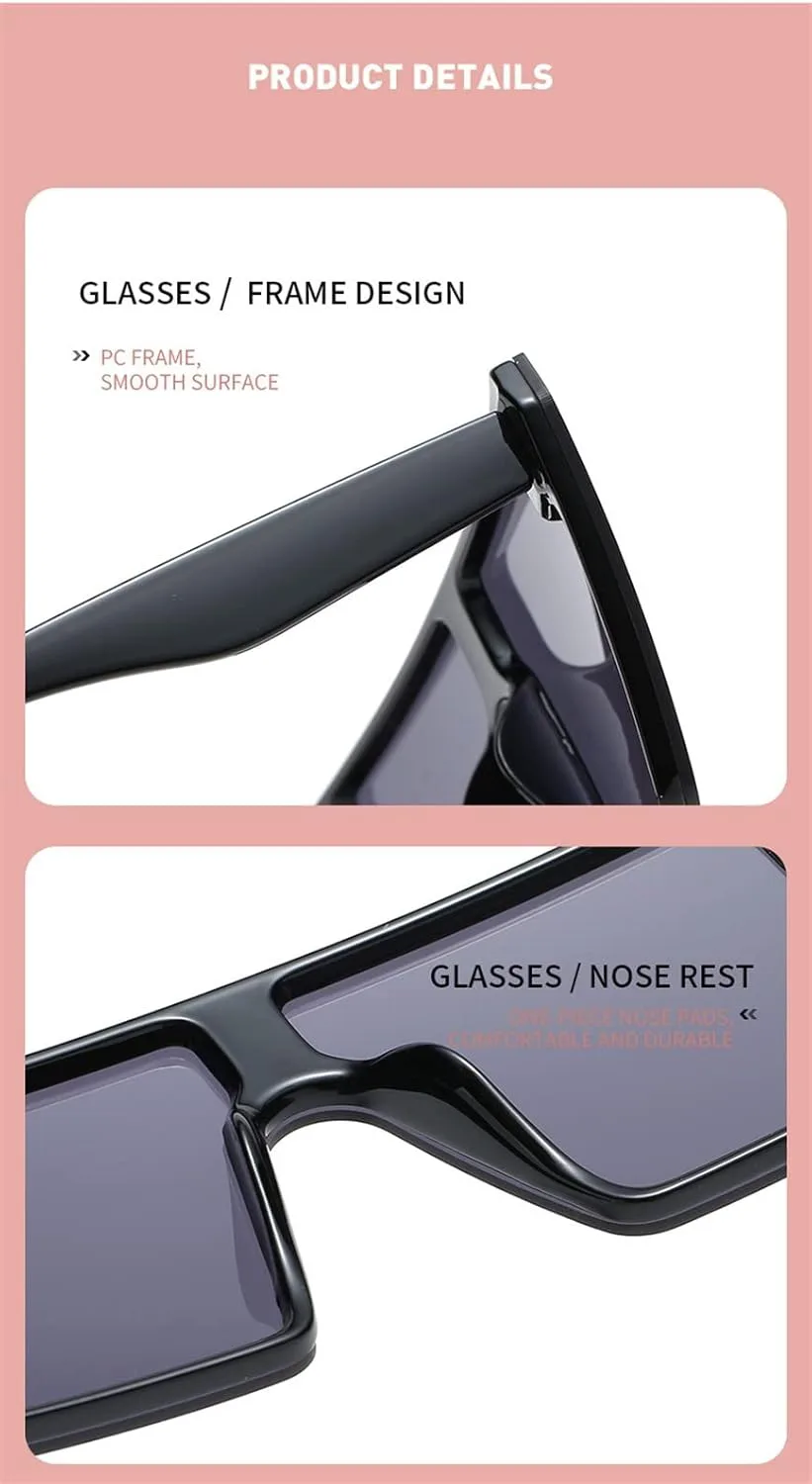 

Солнцезащитные очки XINXIN в ретро-квадратной оправе большого размера для мужчин и женщин, идеально подходят для отдыха на пляже (цвет: F, размер: средний), F