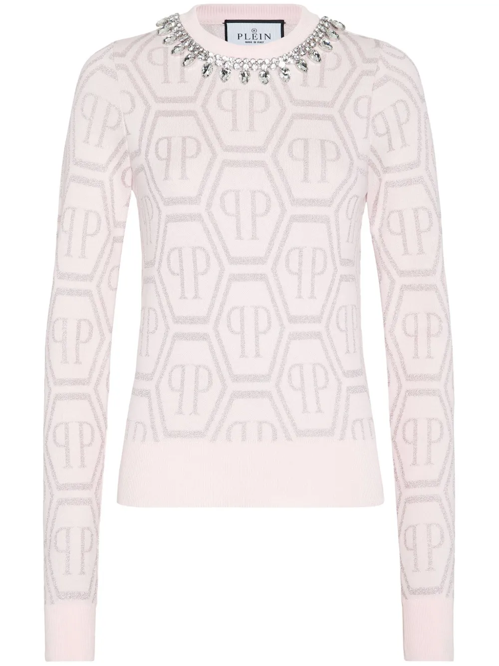 

Джемпер с кристаллами Philipp Plein, розовый