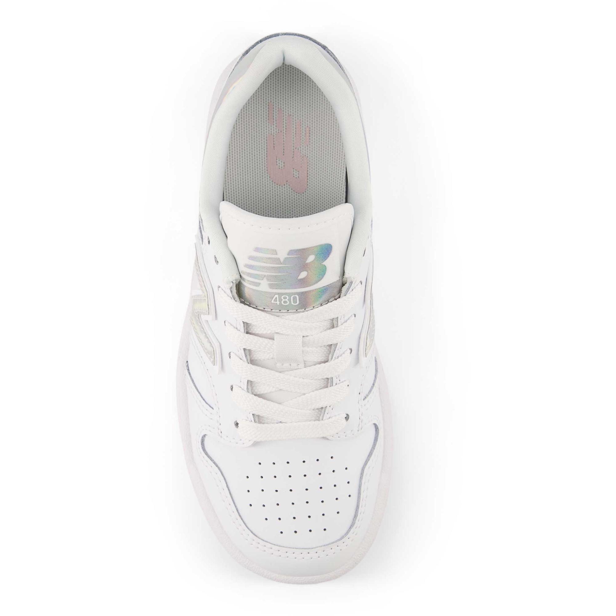 Детские повседневные туфли 480 New Balance, White/Rose Sugar — фото 4