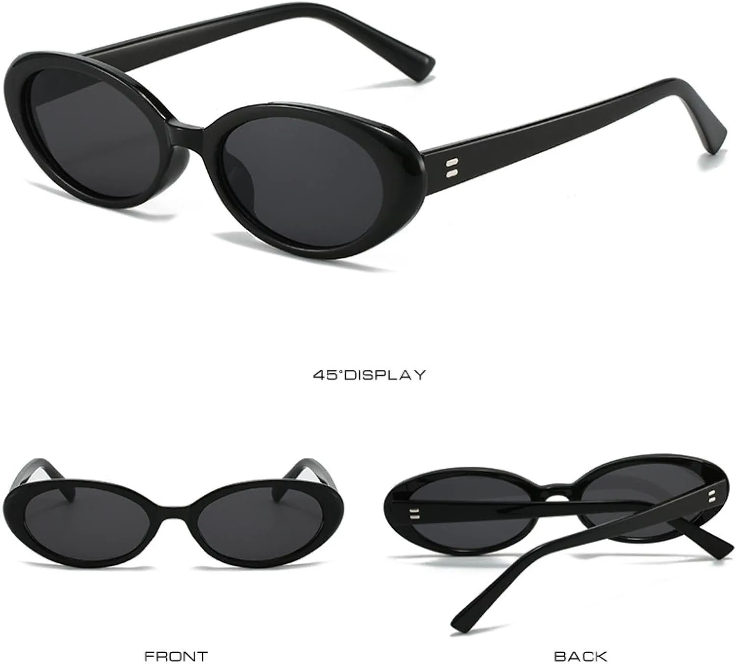 

Ретро винтажные овальные солнцезащитные очки для женщин, круглые для мужчин, защита от УФ-излучения UV400, стиль панк, роскошные очки VVTWSSW, Brown-brown