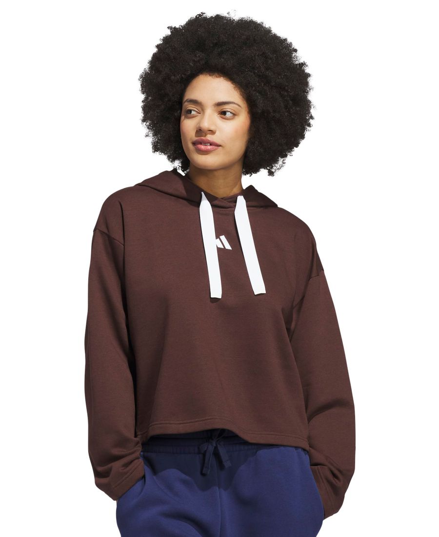 

Женская флисовая толстовка свободного кроя с тремя полосками Adidas, Shadow Brown