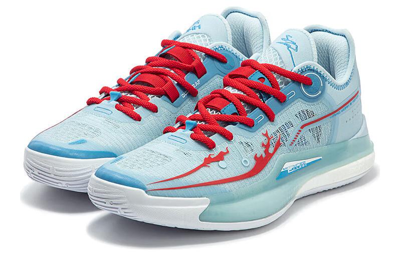 Кроссовки баскетбольные мужские низкие 361° Glacier Blue/Virtual Red — фото 3