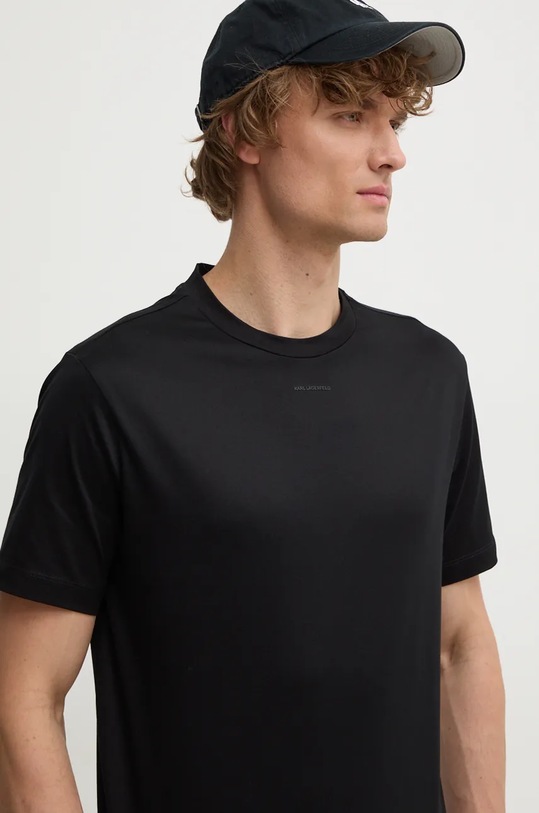 

Хлопковая футболка Karl Lagerfeld, черный