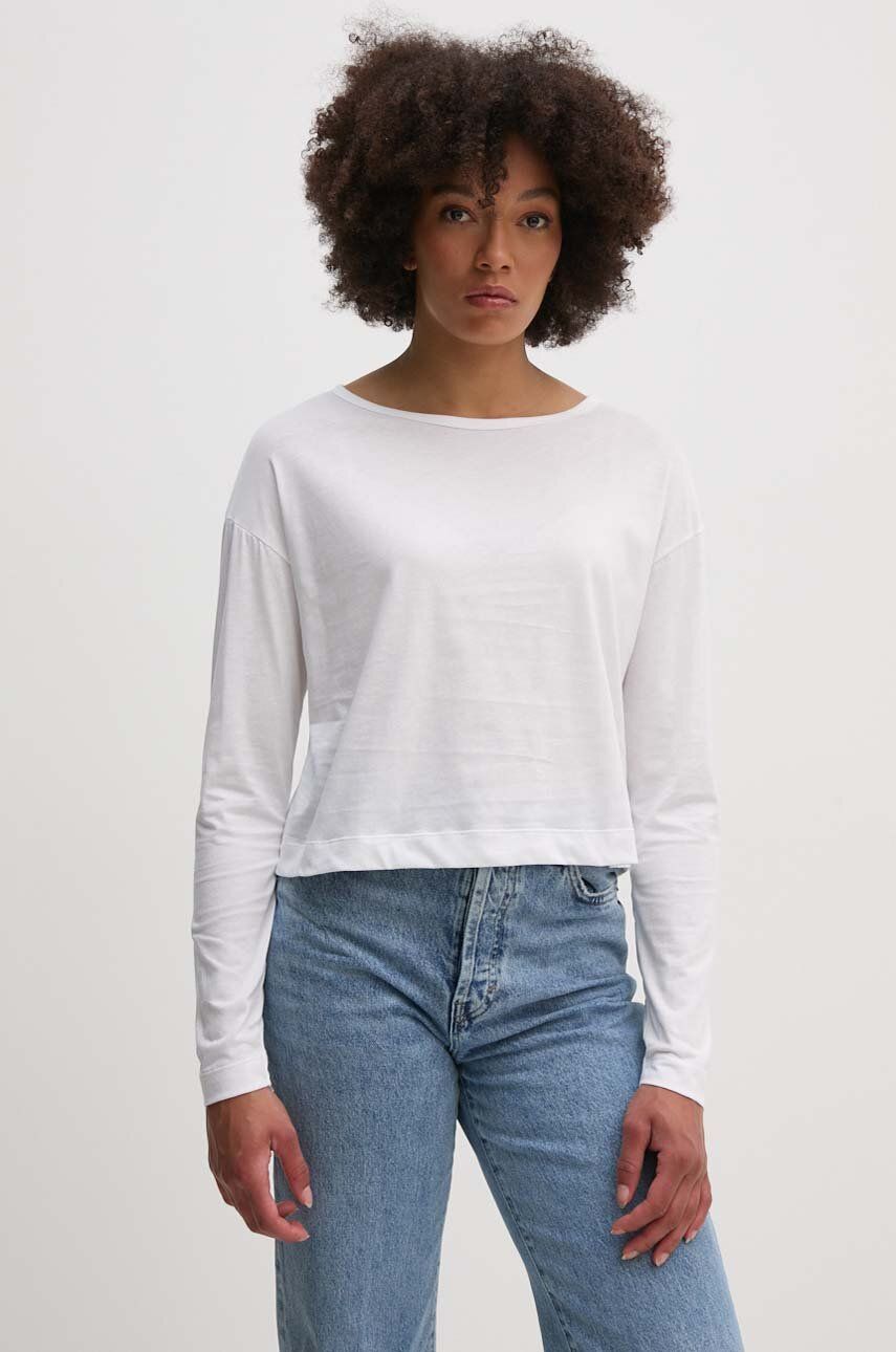 

Хлопковый топ с длинными рукавами United Colors of Benetton, белый