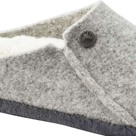 Zermatt Узкие тапочки на овчинной подкладке женские Birkenstock, цвет Light Gray/Natural Wool — фото 2